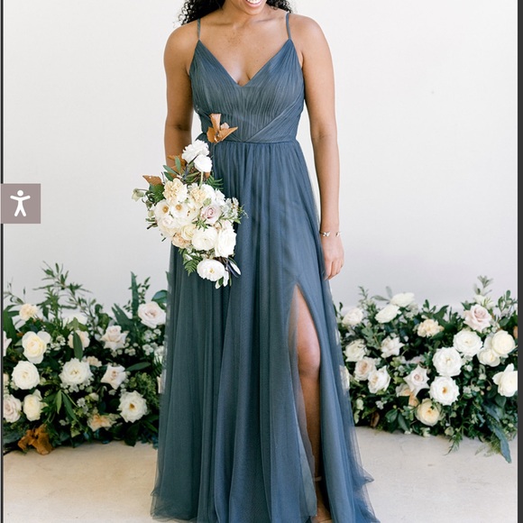 Revelry Penelope tulle dress in rosewood - Picture 5 of 8